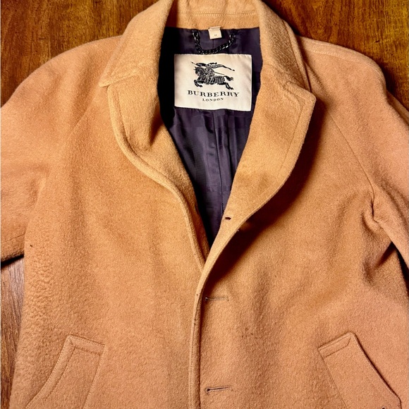 Burberry Men's Camel Wool Trench Coat - Picture 5 of 16